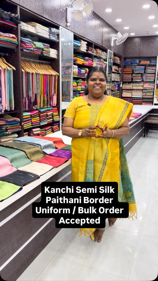 Get Ready to shine in Kanchi Semi silk saree 💫⚡️ | Good for giftin...