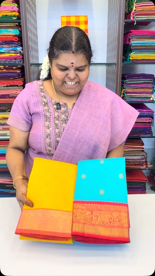Search Code:- VVPS062 
Classy & Elegant - Pure Korvai Kanchipuram S...