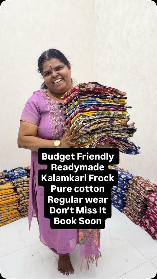 Budget Friendly | Readymade | Pure Cotton | Kalamkari Frock | Don’t...