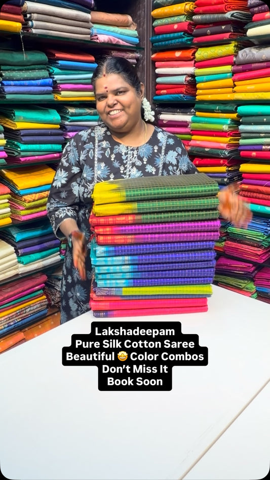 Lakshadeepam Design | Pure Silk Cotton | Book soon | Flat 5% less 
...