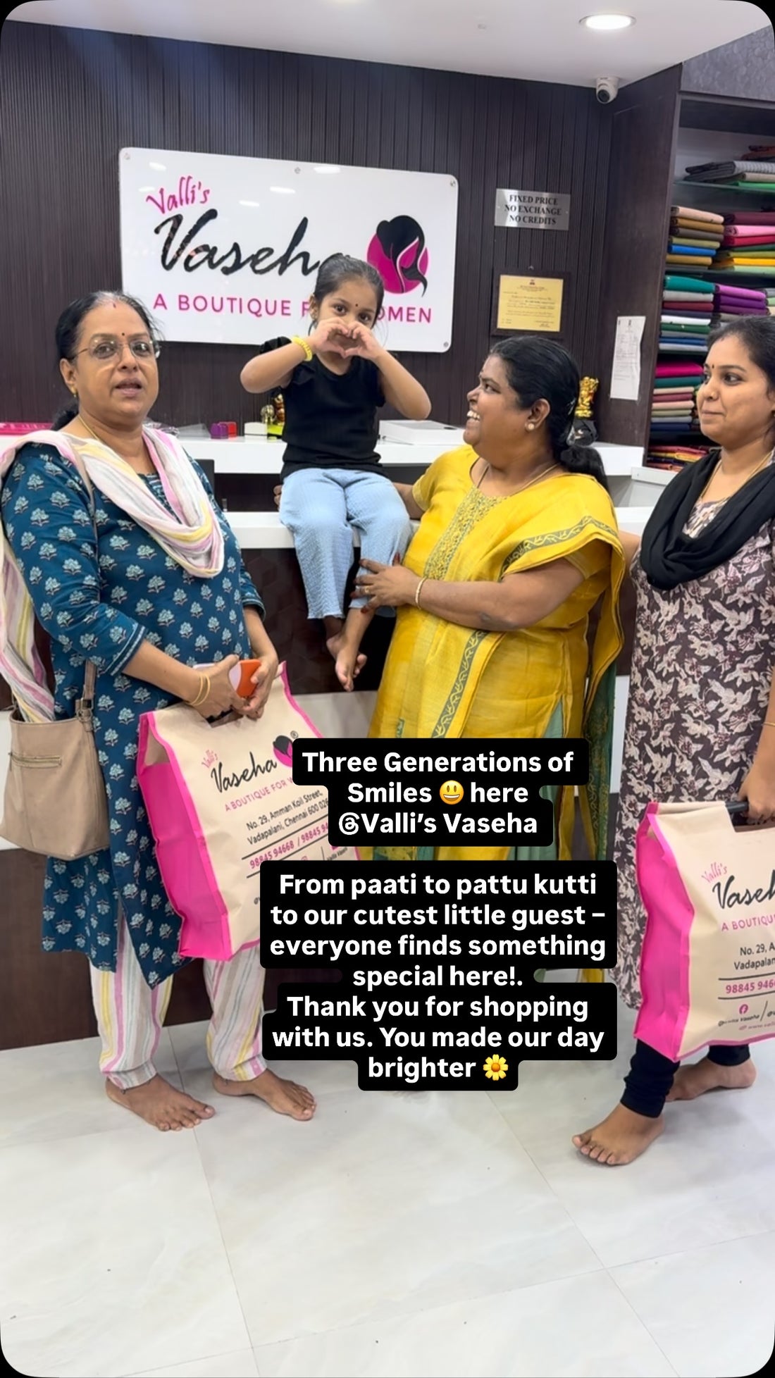 Three Generations of Smiles 😃 here
@vallis_vaseha 

From paati to ...