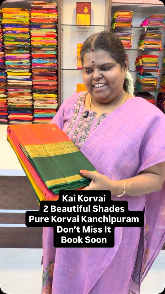 Korvai - Pure Kanchipuram Silk Saree | Flat 5% less 

Vallisvaseha....