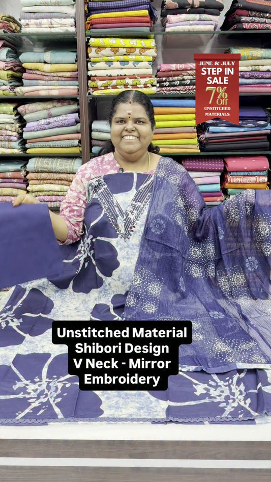Step In Sale - Flat 7% less - Unstitched Material -  College / Offi...