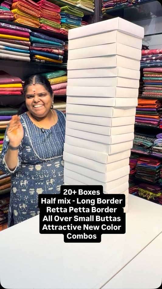 20+ boxes - Half Mix - long border - Soft Silk - New Colors & Desig...