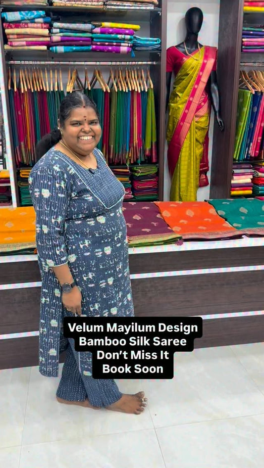 Bamboo silk Saree | All over butta | Brocade Blouse | Flat 5% less
...
