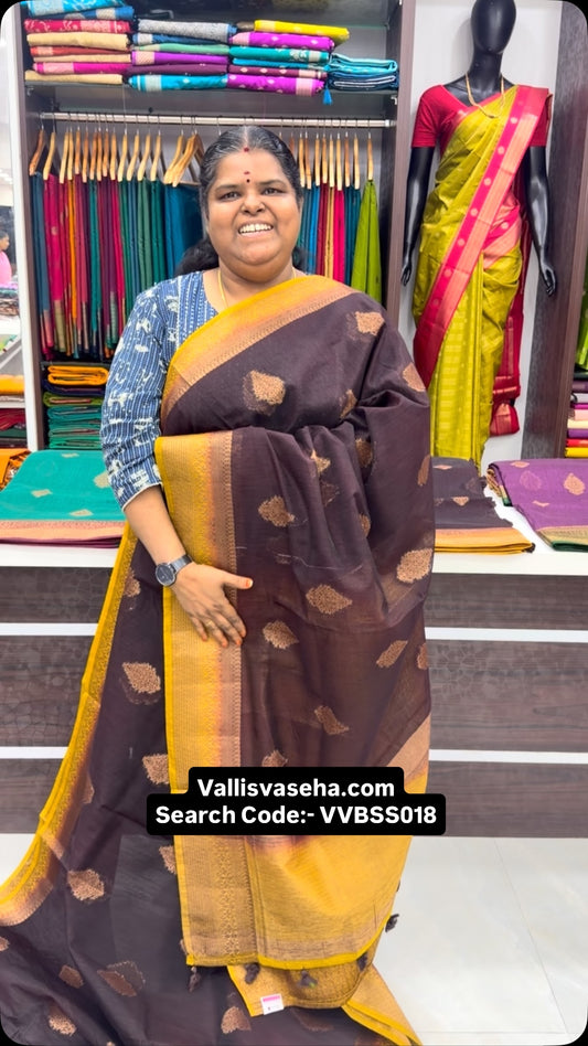 Bamboo silk Saree | All over butta | Brocade Blouse | Flat 5% less
...