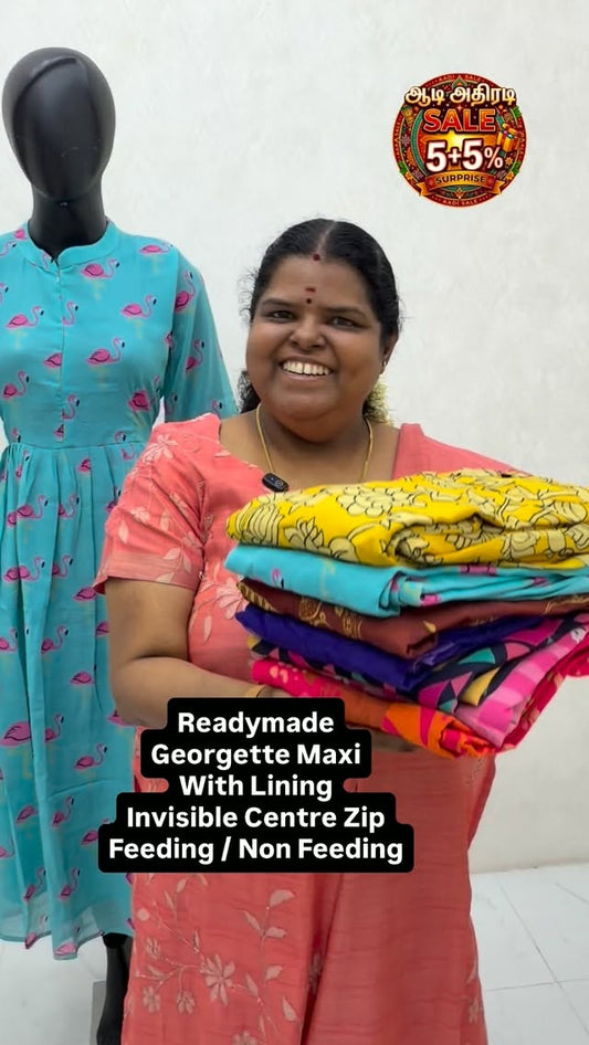 Readymade | Georgette Maxi - Feeding / Non Feeding - With lining | ...