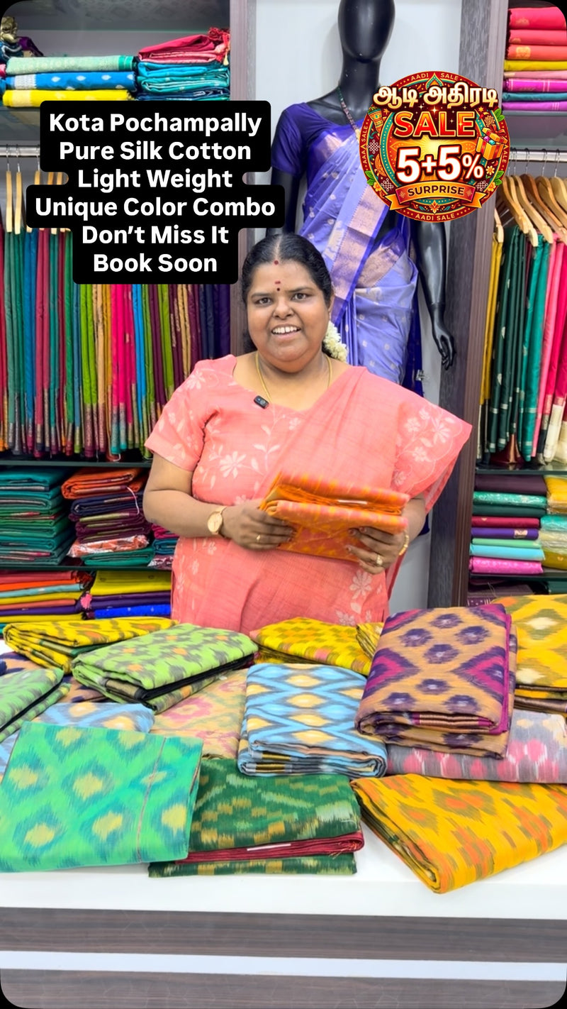 Kota Pochampally — light, elegant, and timeless.
Here’s the first d...