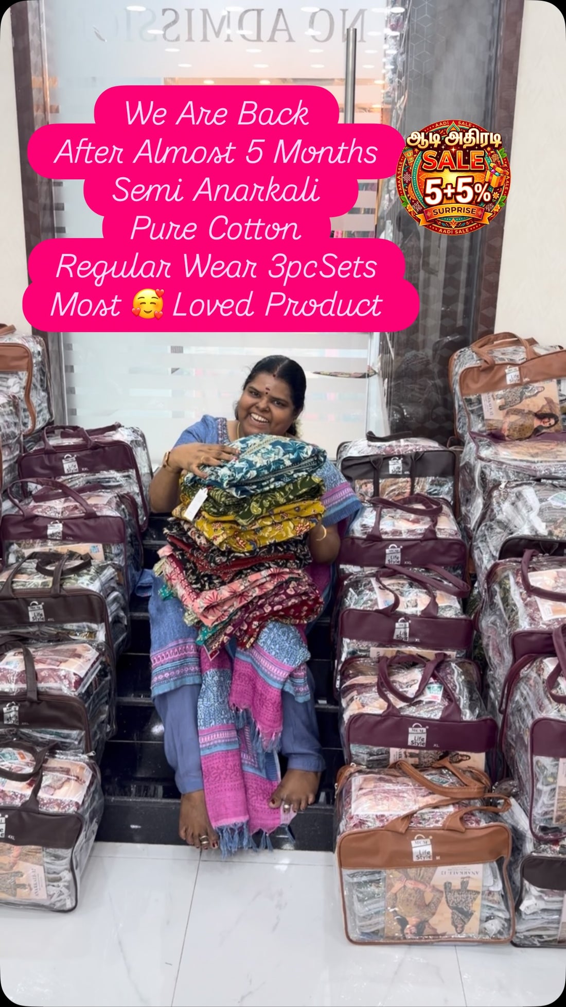 Readymade - Flat 5% less - Summer Special - Readymade Pure Cotton 3...