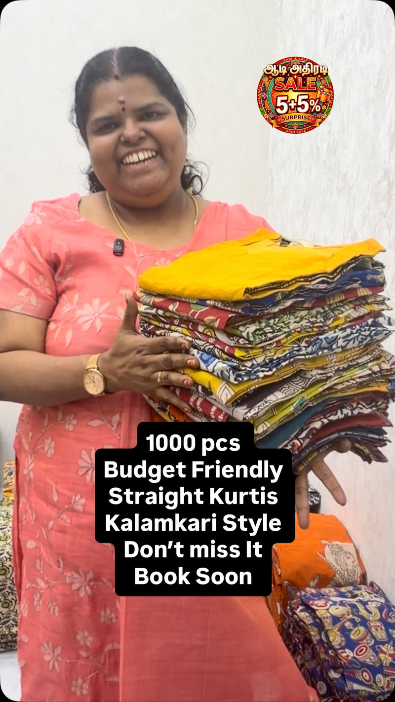 1000 pcs | Budget Friendly | Readymade | Pure Cotton | Kalamkari Ku...