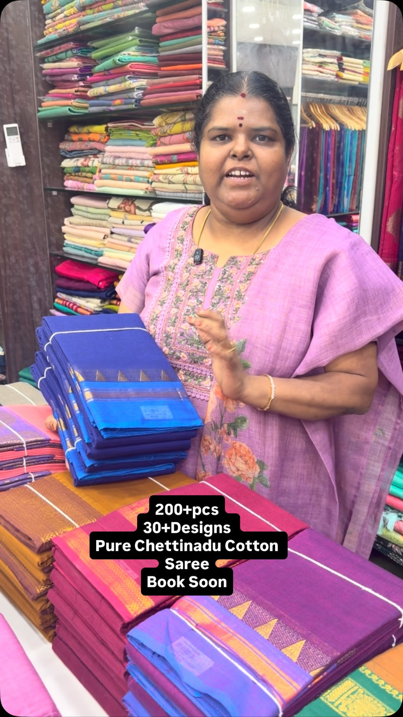 Chettinadu Cotton Sarees 

Vallisvaseha.com
Search Code:- VVCCS002
...