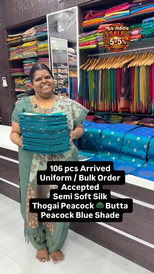 Uniform / Bulk orders Accepted - Semi Soft Silk 

Vallisvaseha.com
...