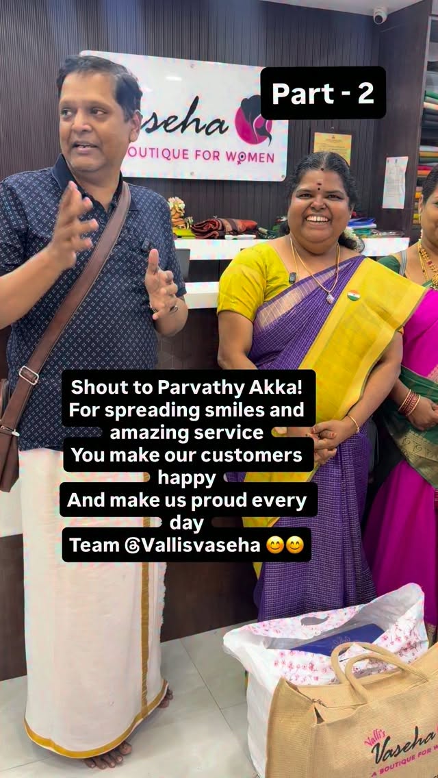Shout to Parvathy Akka!
For spreading smiles and amazing service
Yo...