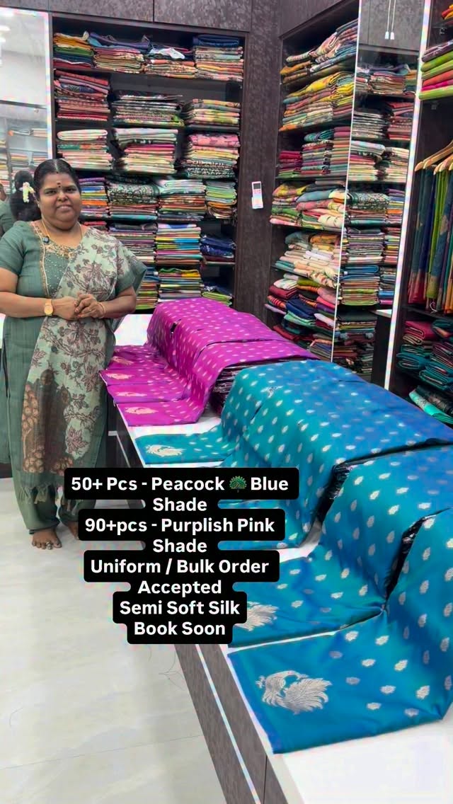 Uniform / Bulk orders Accepted - Semi Soft Silk 

Vallisvaseha.com
...