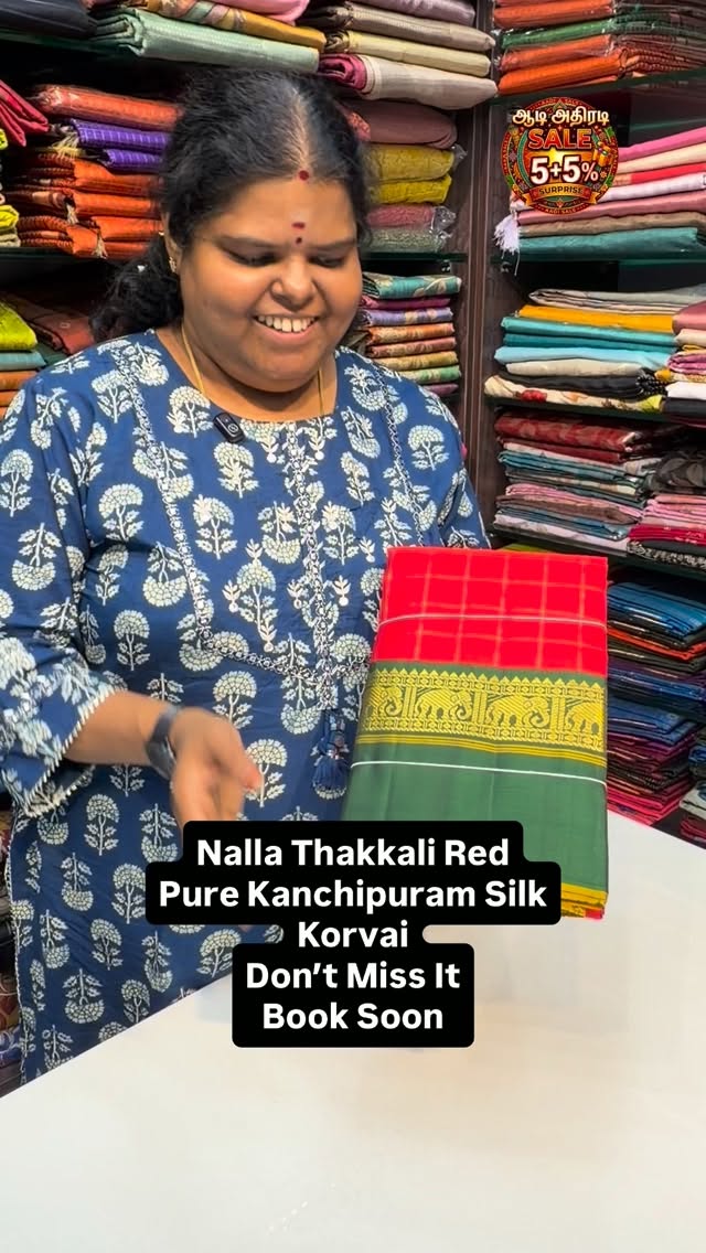 Pure Kanchipuram Silk Saree | Flat 5% less 

Vallisvaseha.com
Searc...