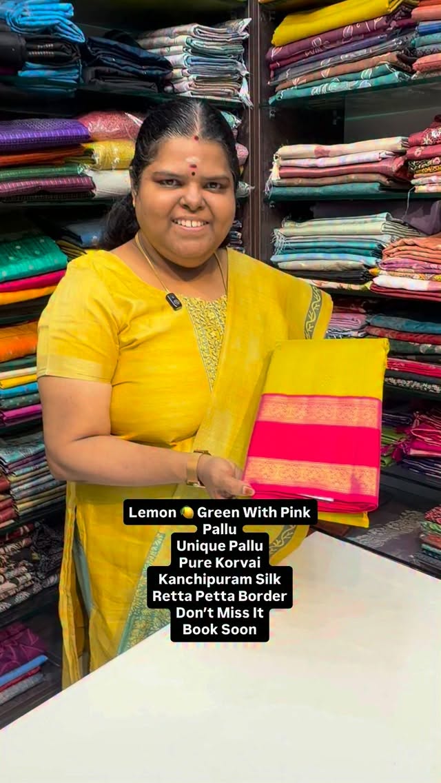 Pure Korvai Kanchipuram Silk Saree | Retta Petta Border | Flat 5% l...