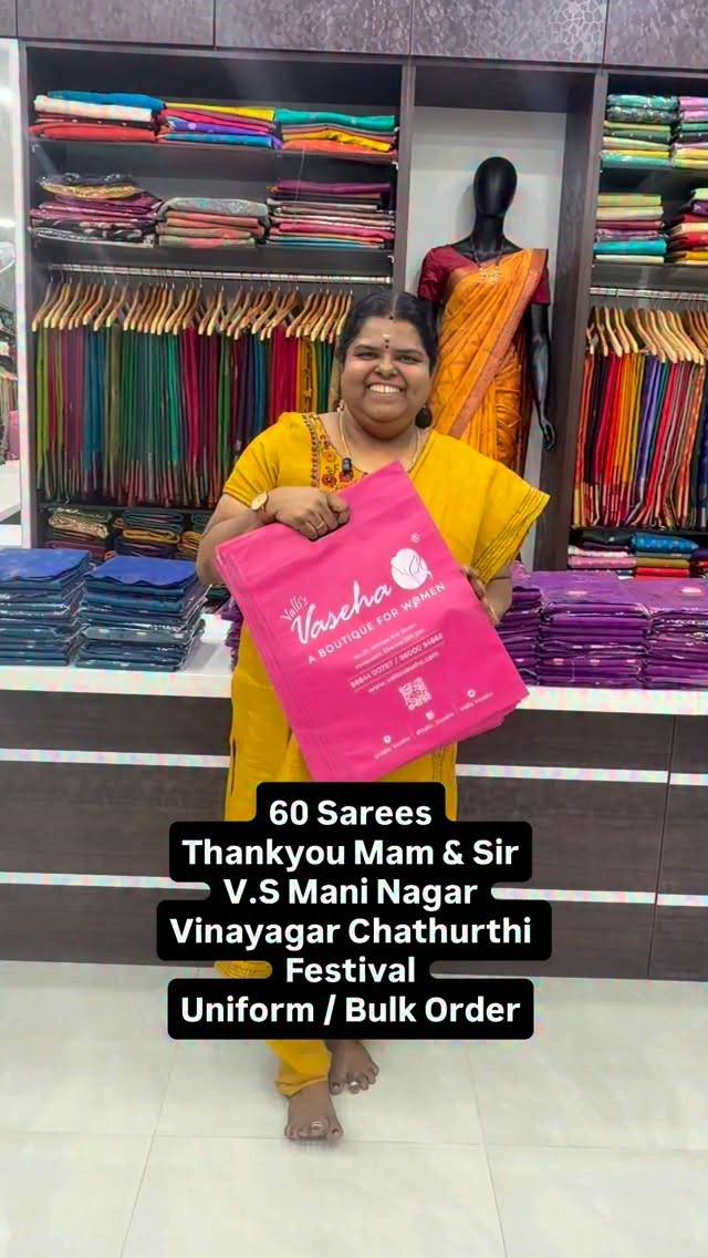 60 Sarees - Thankyou Mam & Sir - 
V.S Mani Nagar - Vinayagar Chathu...