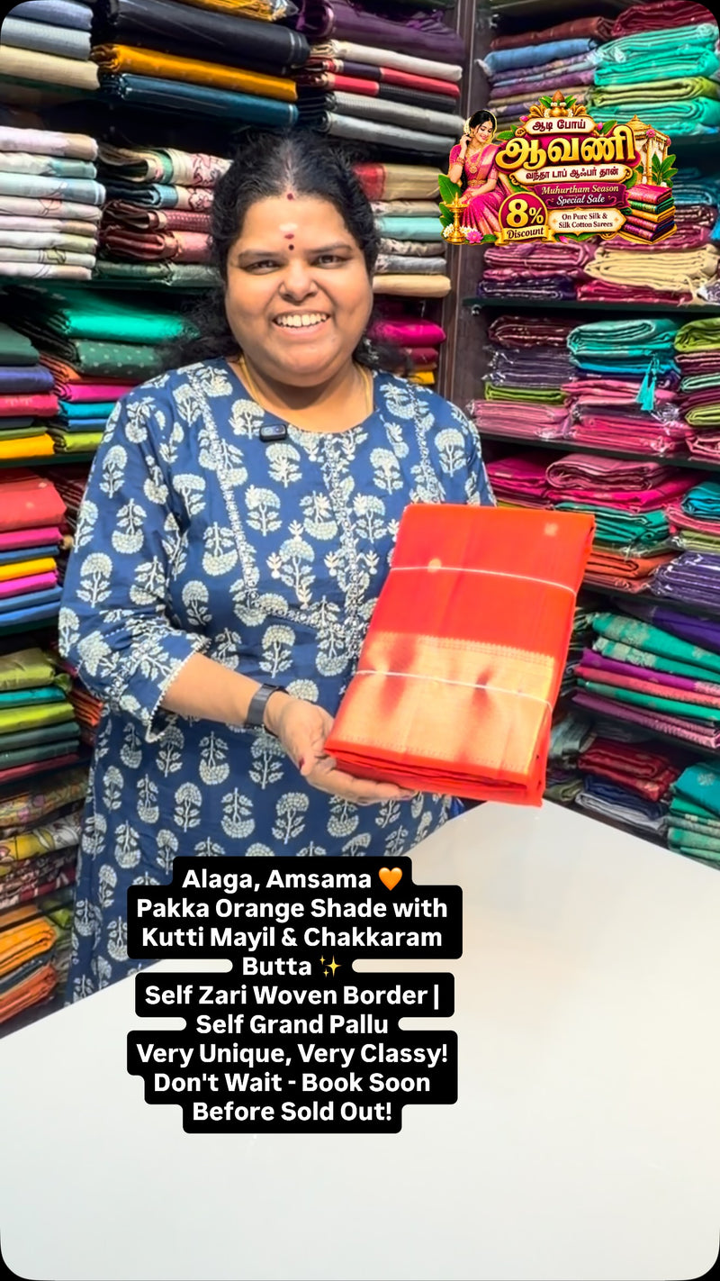 Alaga, Amsama 🧡
Pakka Orange Shade with Kutti Mayil & Chakkaram Bu...