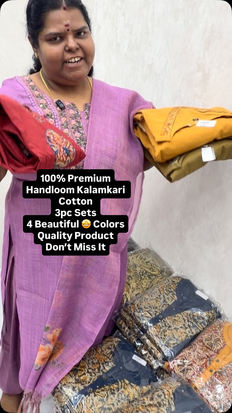 Pure Handloom | Kalamkari Sets | Readymade | Pure Cotton | Don’t Mi...