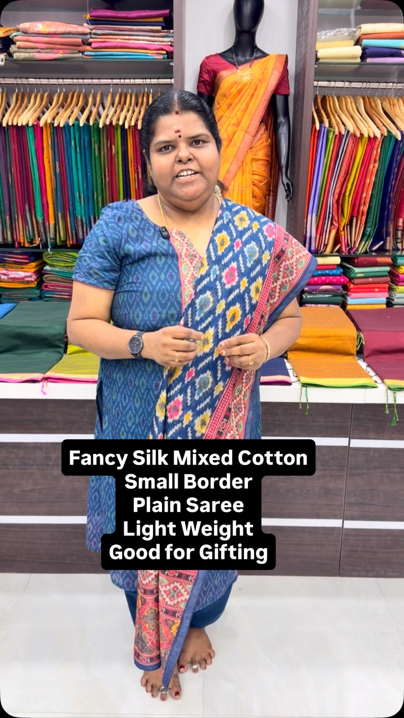 New Colors Added - Fancy Silk Mixed Cotton - Small Border - Good fo...