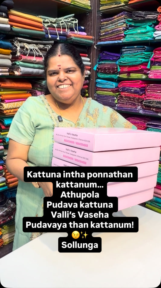 Kattuna intha ponnathan kattanum…
Pudava kattuna Valli’s Vaseha Pud...