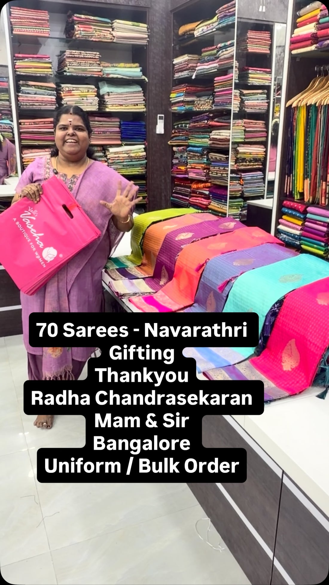70 Sarees - Thankyou Radha Chandrasekaran Mam & Sir - Bangalore - N...