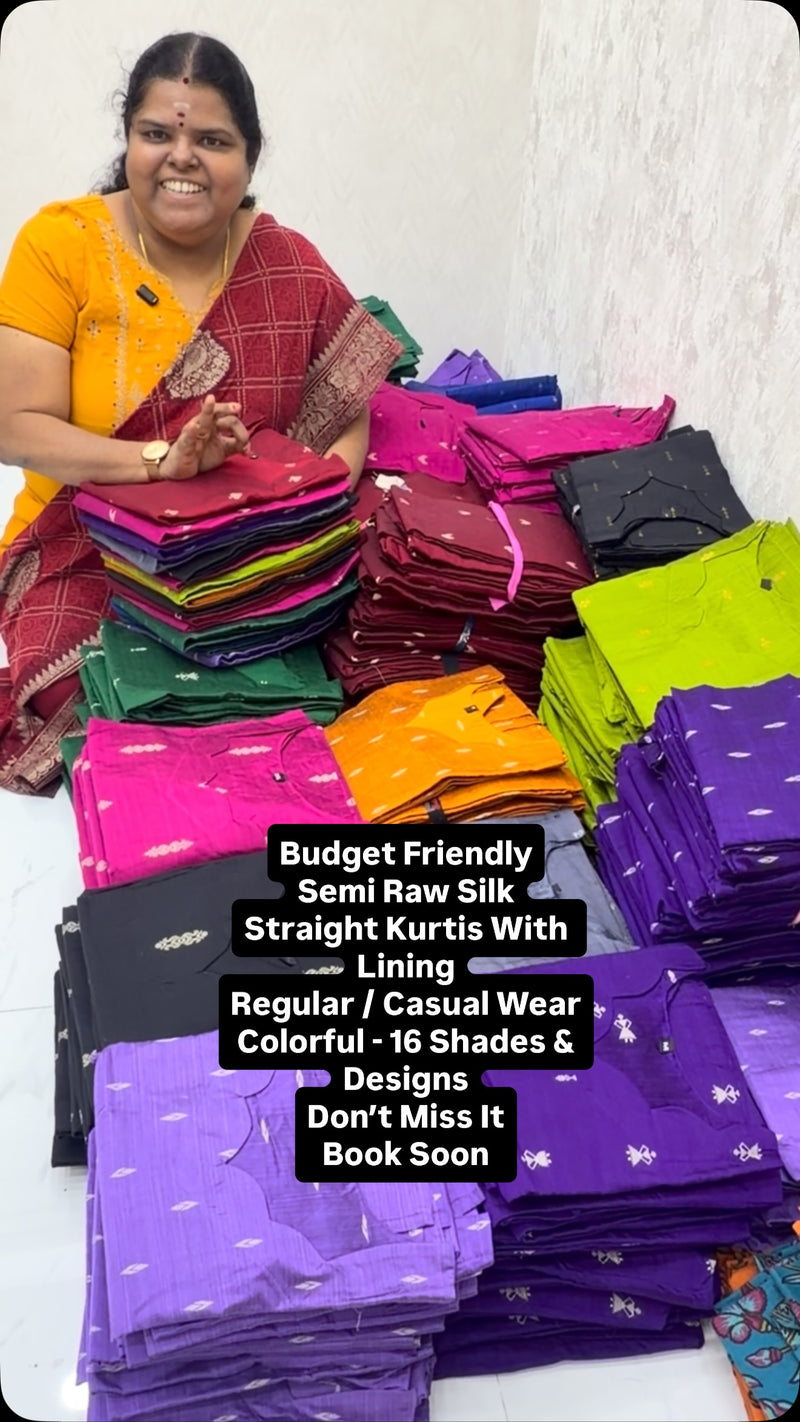 Semi Raw Silk With Lining | Straight Cut with Side Cut| Don’t Miss ...