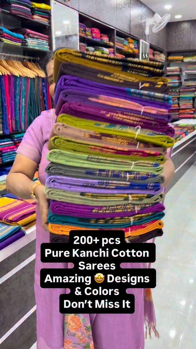 Premium Kanchi Cotton Sarees & Running  blouse 
- Classy & Elegant
...