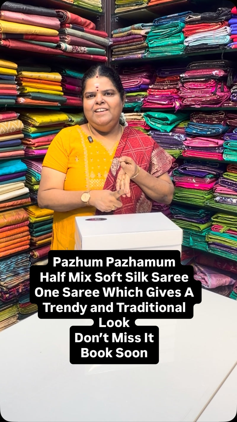 Pazhum Pazhamum | Pure Half Mix Silk Saree | Flat 8% less now | Boo...