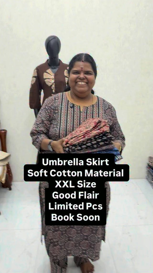 XXL Size Cotton Skirts - Good Flare - Arrived - Beautiful 🤩 Prints...