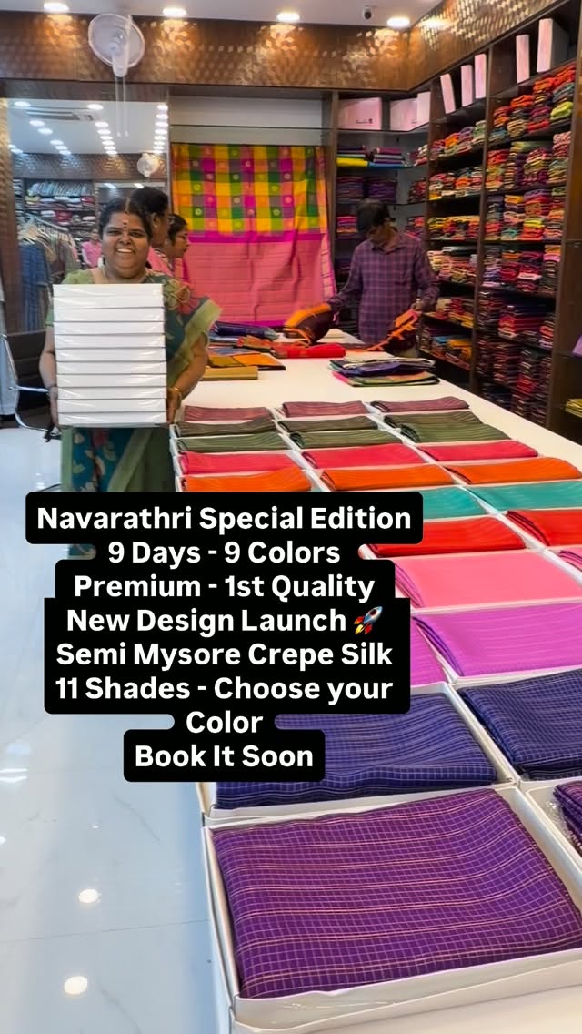 Navarathri Special - New design launch 🚀 - 1st Quality Semi Mysore...