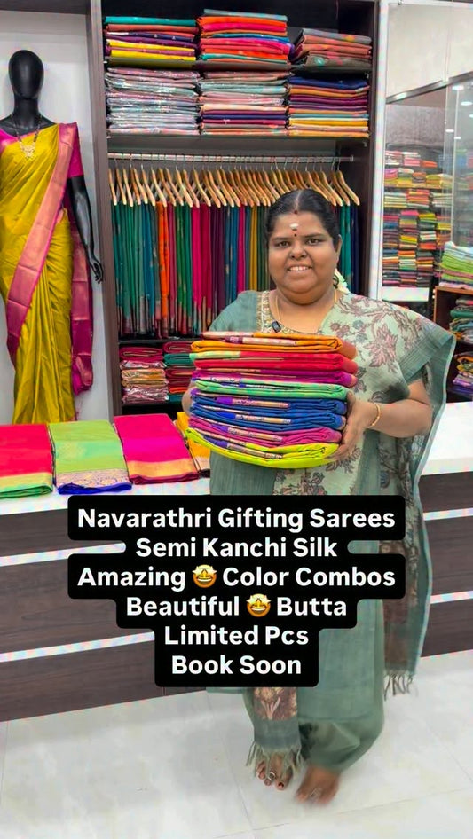Navarathri Gifting | Semi Kanchi Silk | Book Now 

Vallisvaseha.com...