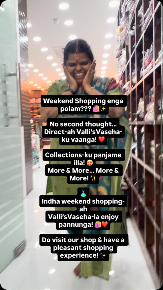 Weekend Shopping enga polam??? 🛍️✨

No second thought…
Direct-ah V...