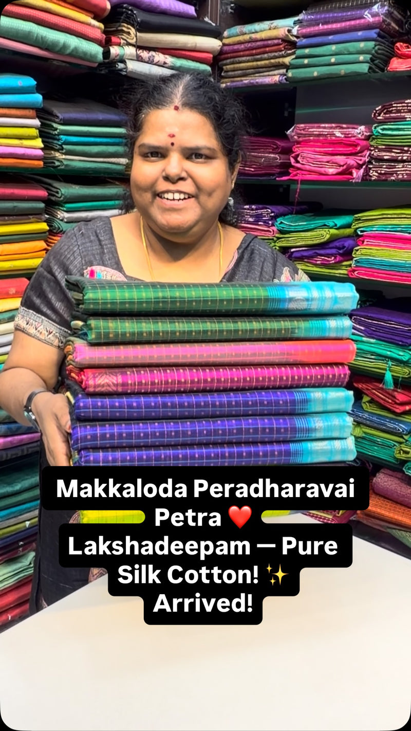 Makkaloda Peradharavai Petra ❤️
Lakshadeepam — Pure Silk Cotton! ✨ ...