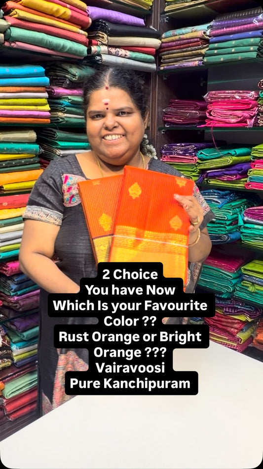 Pure Kanchipuram Silk | Vairavoosi | Flat 8% less | Book Soon
 
Val...