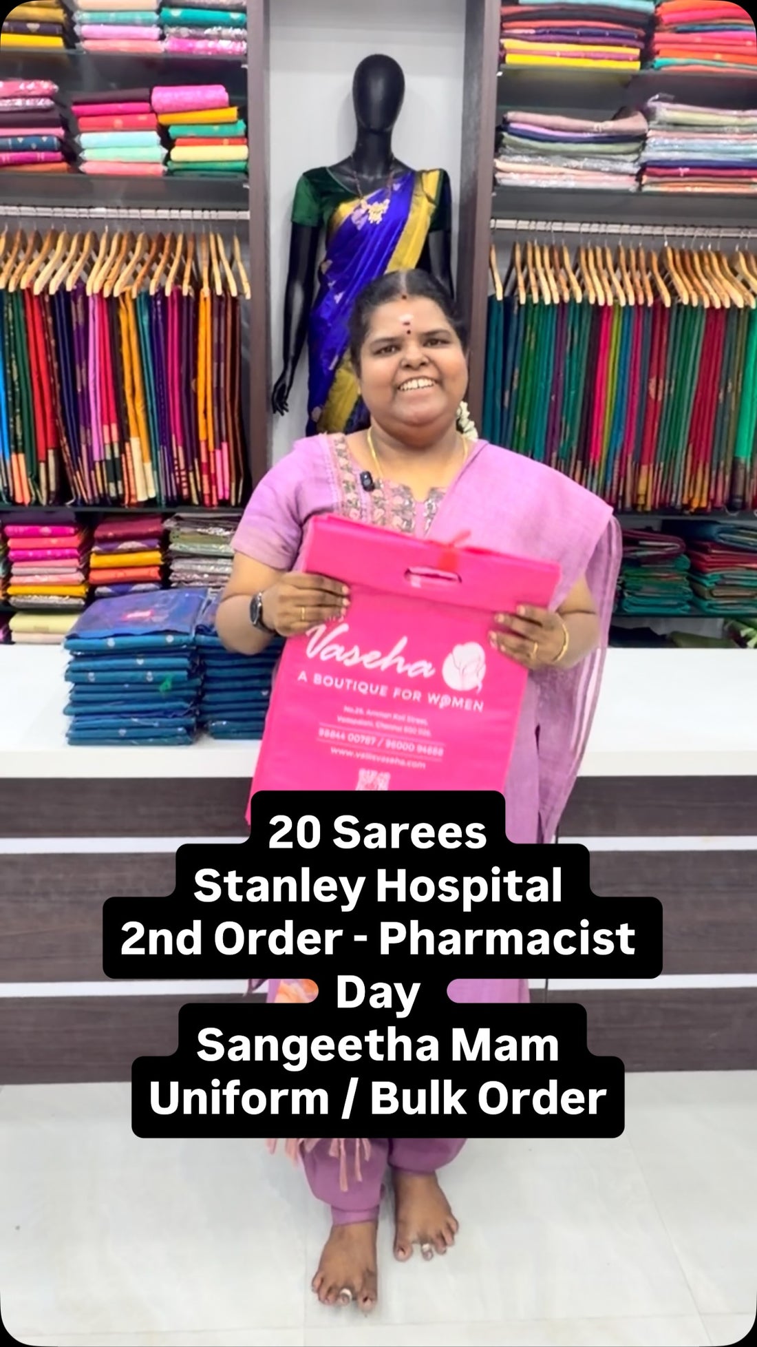 20 Sarees - Thankyou - Sangeetha Mam - Stanley Hospital - Pharmacis...