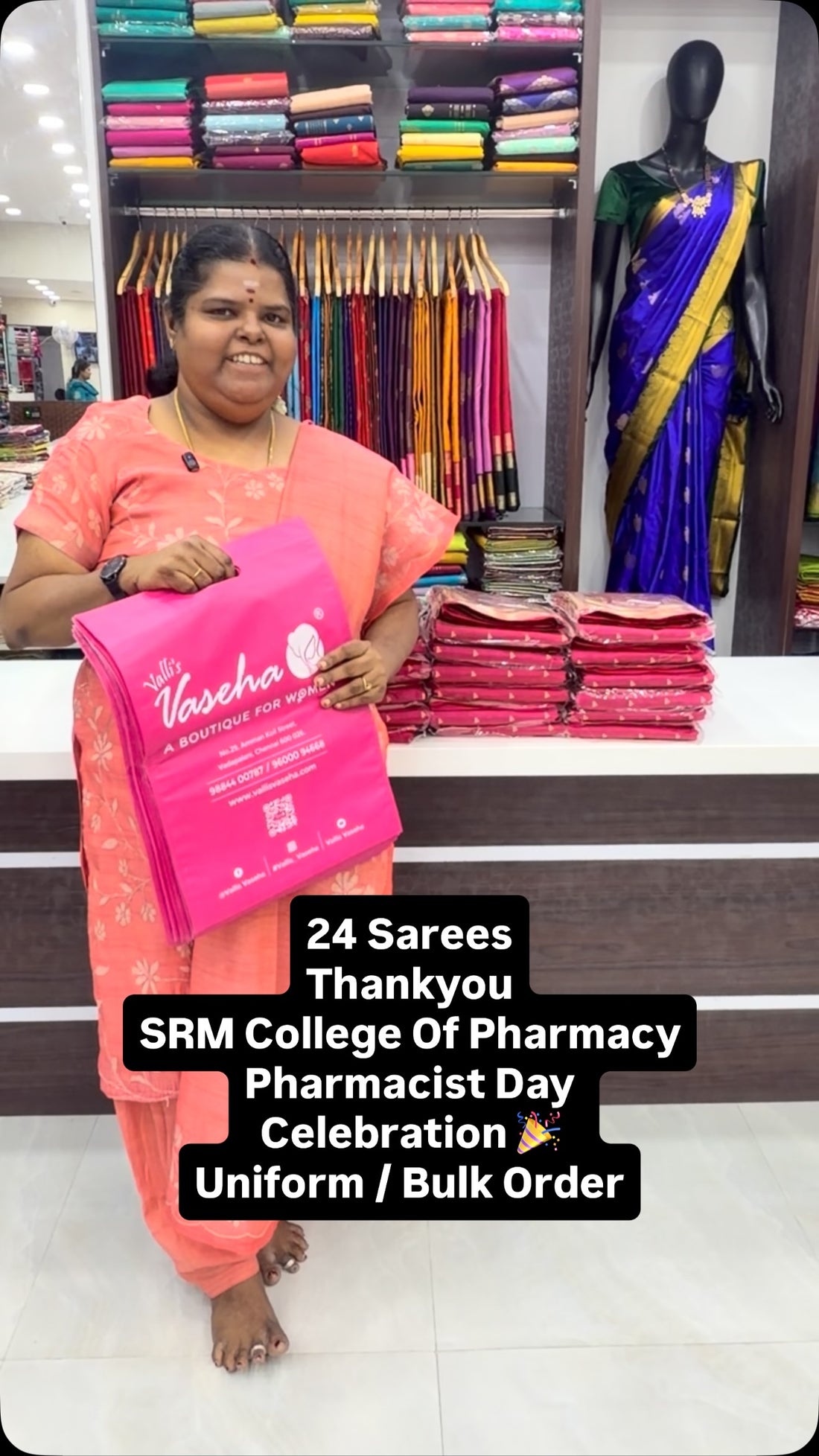 24 Sarees -  Thank you 🙏 So much SRM College of Pharmacy - Pharmac...