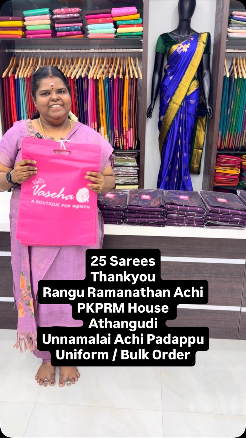 25 Sarees - Thankyou - Rangu Ramanathan Achi - PKPRM House - Athang...