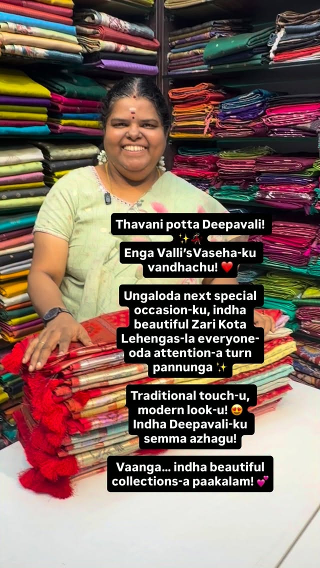 Thavani potta Deepavali! ✨💃🏻
Enga Valli’sVaseha-ku vandhachu! ❤️
...