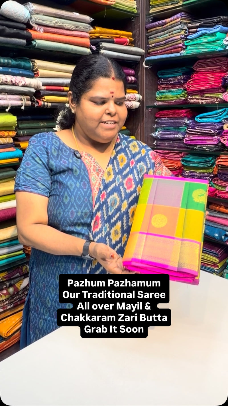 Pazhum Pazhamum - Pure Kanchipuram Silk Saree | Flat 5% less 

Vall...