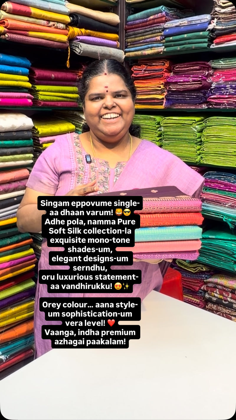 Pure Soft Silk Saree - New Design - Mono tone shades 

Vallisvaseha...