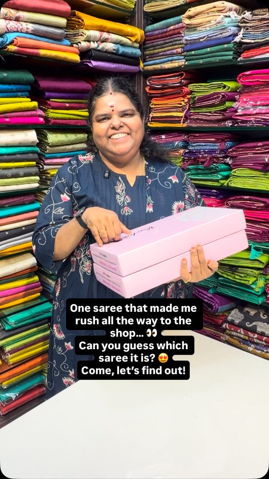 One saree that made me rush all the way to the shop… 👀
Can you gue...
