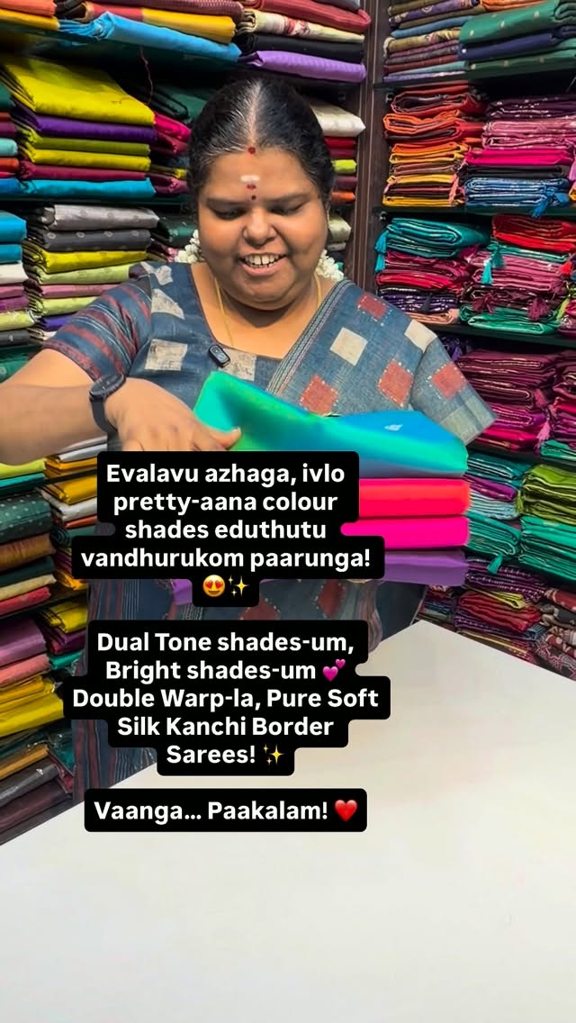 Evalavu azhaga, ivlo pretty-aana colour shades eduthutu vandhurukom...