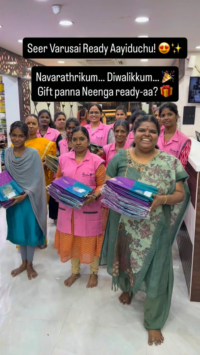 Seer Varusai Ready Aayiduchu! 😍✨

Navarathrikum… Diwalikkum… 🎉
Gi...