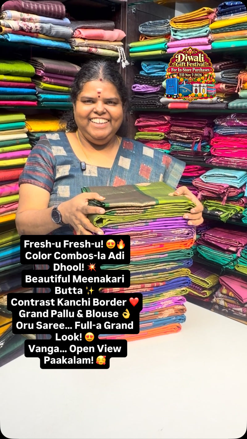 Fresh-u Fresh-u! 😍🔥
Color Combos-la Adi Dhool! 💥
Beautiful Meena...