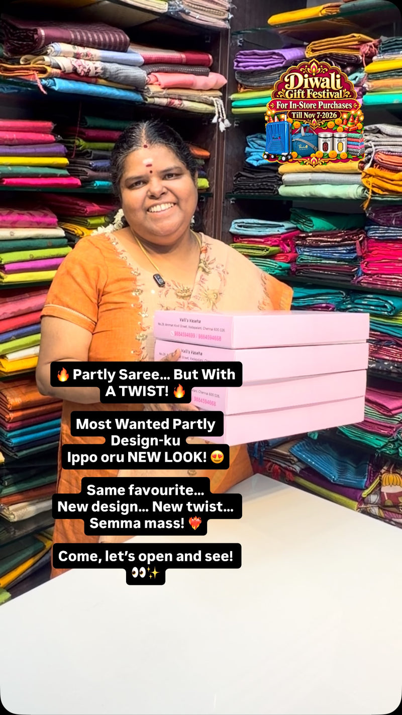 🔥 Partly Saree… But With A TWIST! 🔥

Most Wanted Partly Design-ku...