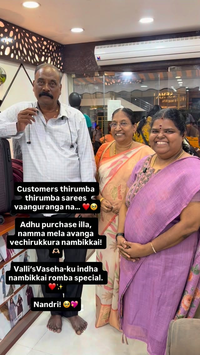 Customers thirumba thirumba sarees vaanguranga na… ❤️🥹

Adhu purch...