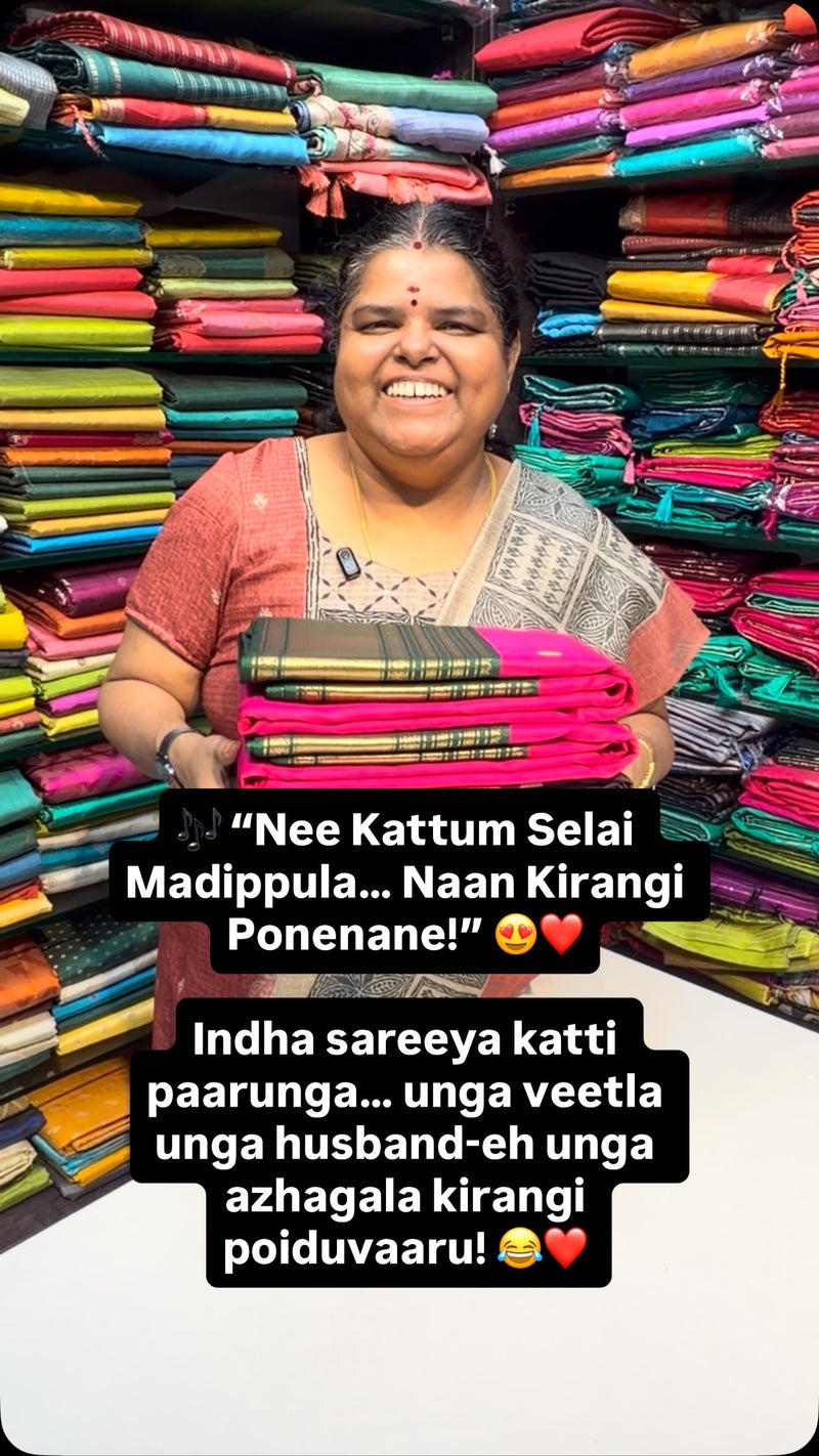 🎶 “Nee Kattum Selai Madippula… Naan Kirangi Ponenane!” 😍❤️

Indha...
