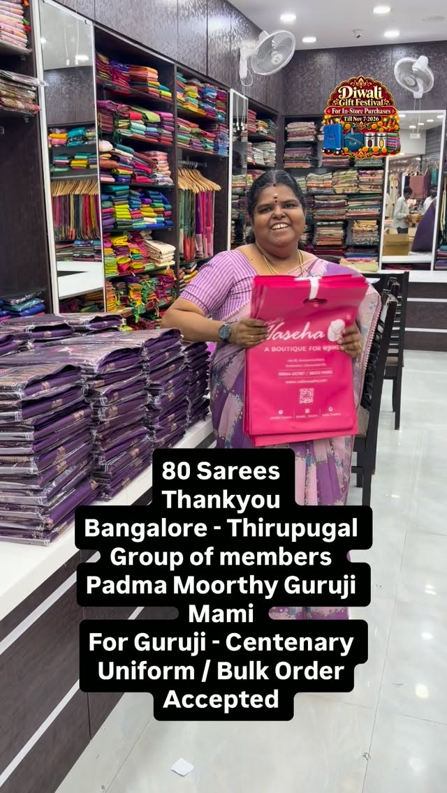 80 Sarees - Thankyou 
Bangalore - Thirupugal Group of members - Pad...