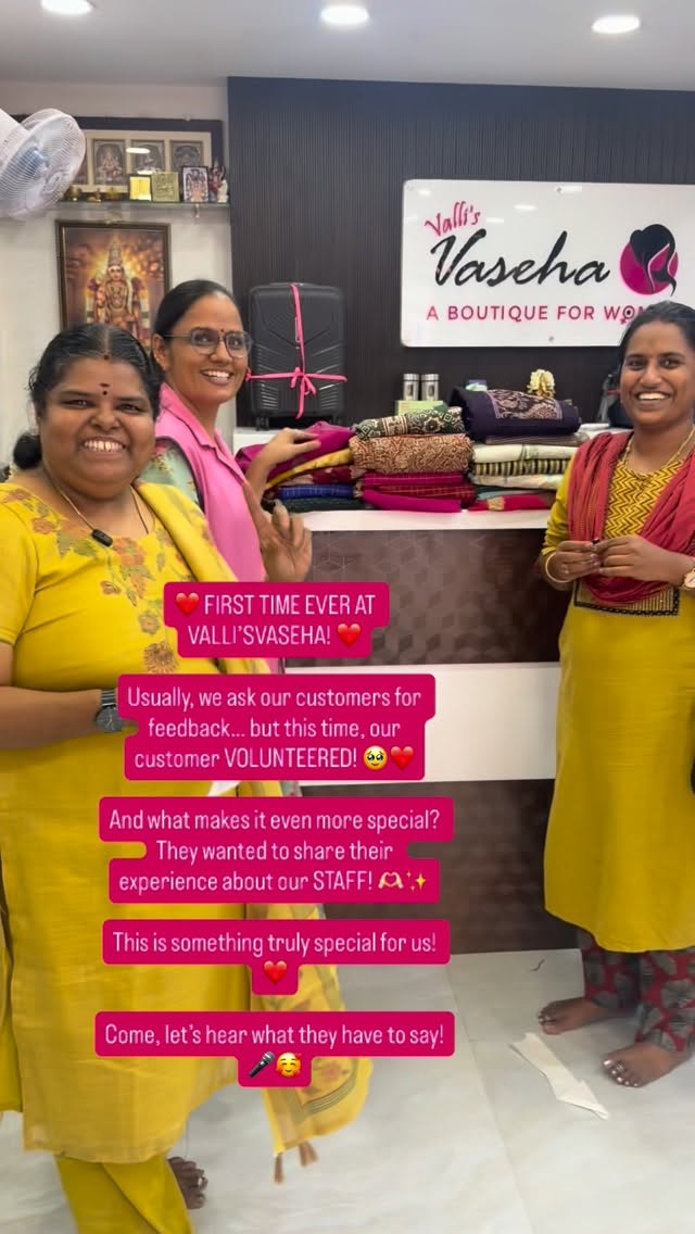 ❤️ FIRST TIME EVER AT VALLI’SVASEHA! ❤️

Usually, we ask our custom...